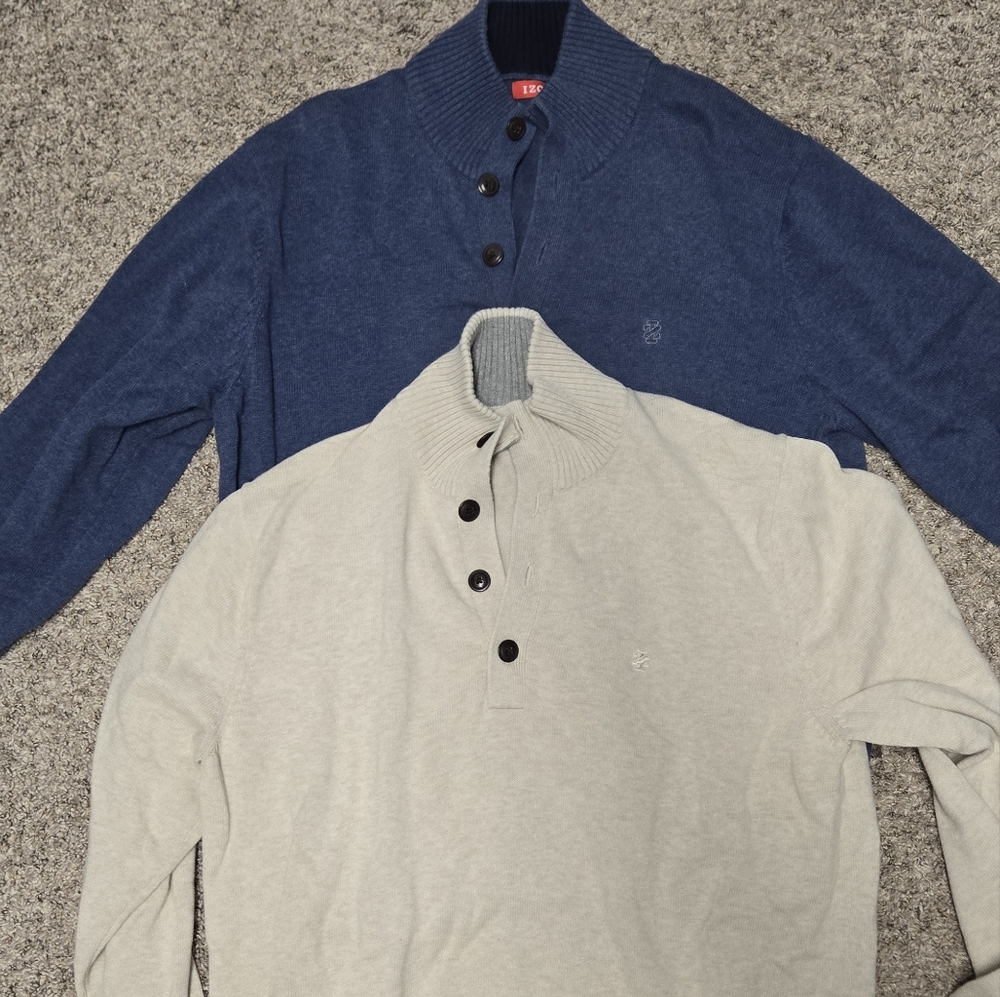 2 IZOD Men’s Sweaters | Like New | Size Medium | Bundle Deal